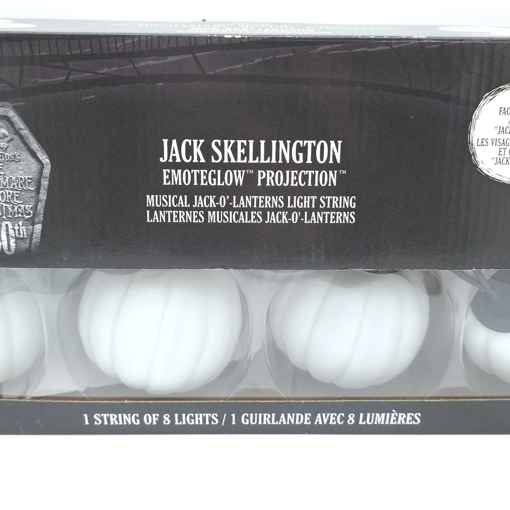 Disney Jack Skellington Musical Singing String Light 8ft Spooky Halloween Gothic